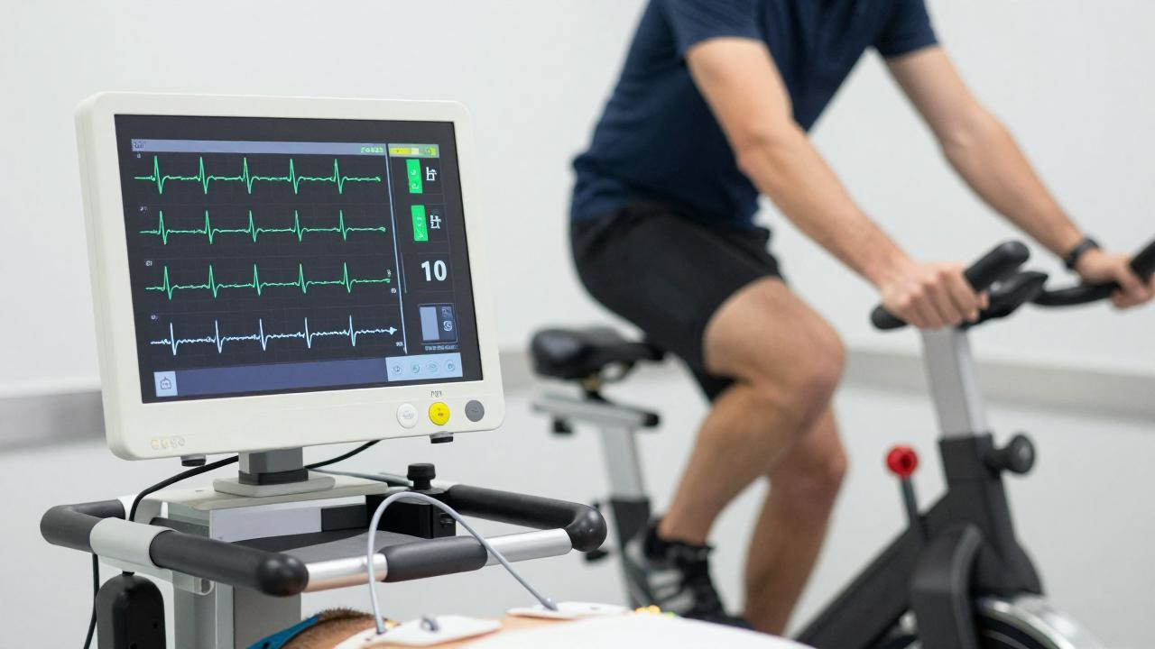 Belastungs-EKG auf Ergometer