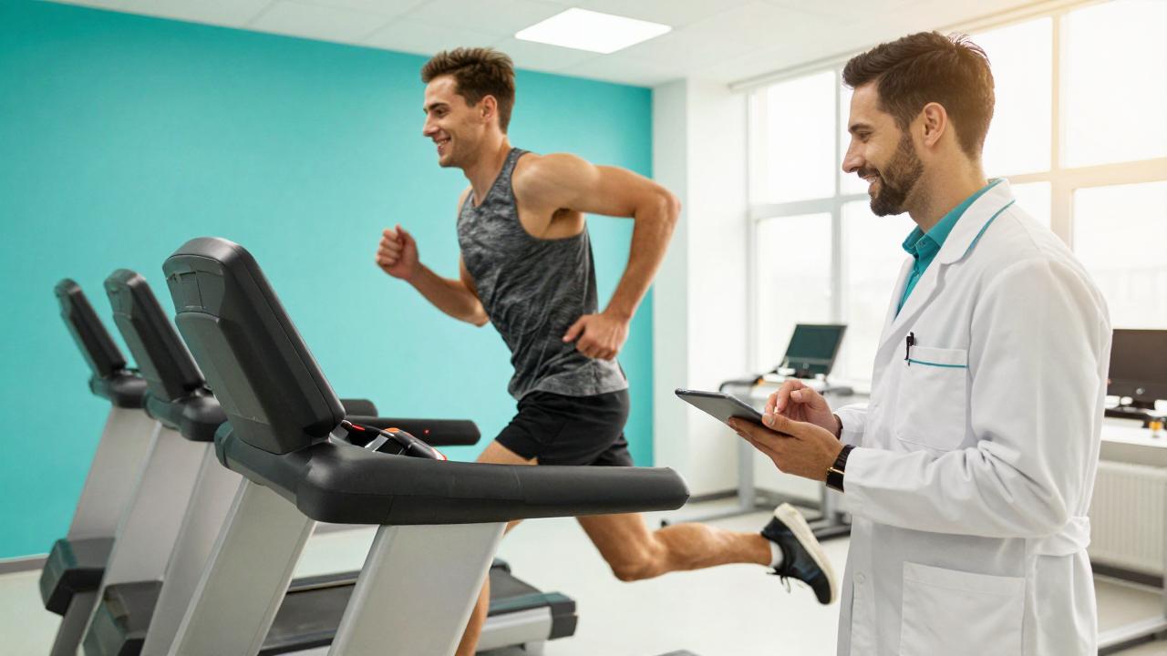 Laktatdiagnostik im Leistungssport: Sprinter bei Belastungstest