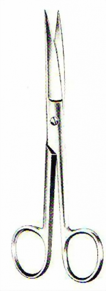 Chirurgische Schere Standard gebogen, spitz / spitz, 16,5 cm