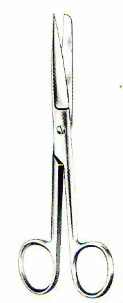 Chirurgische Schere Standard gerade, spitz / stumpf, 10,5 cm