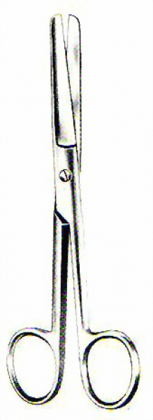  Chirurgische Schere Standard gerade, stumpf / stumpf, 10,5 cm