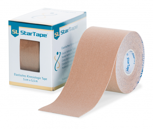SL StarTape kinesiologie Tape, 5 cm x 5,5 mtr., Beige