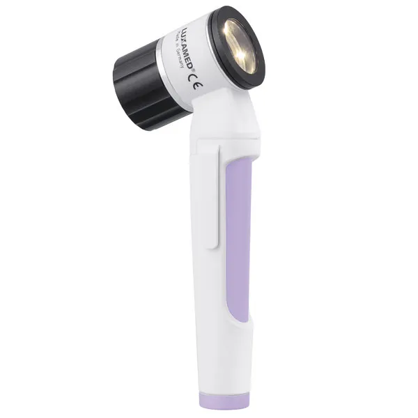 LuxaScope Dermatoskop LED 2,5 V Kontaktscheibe mit Scala  wei/zartflieder