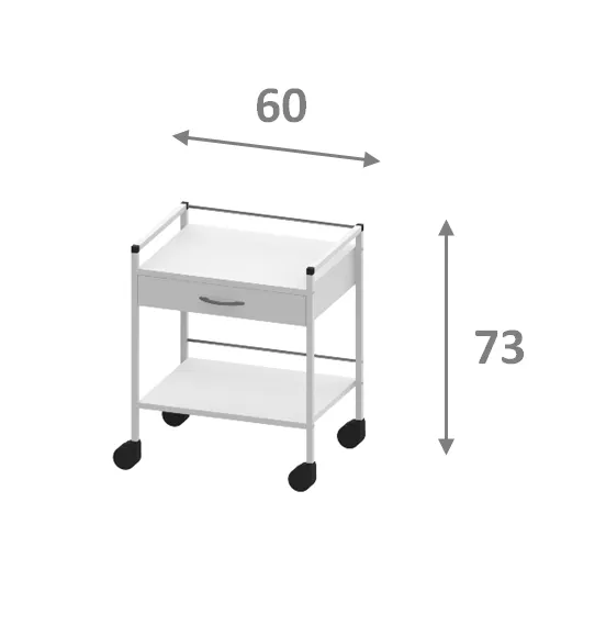 Haeberle 08/16 Basiswagen 60, 730 mm hoch 4 Schubladen