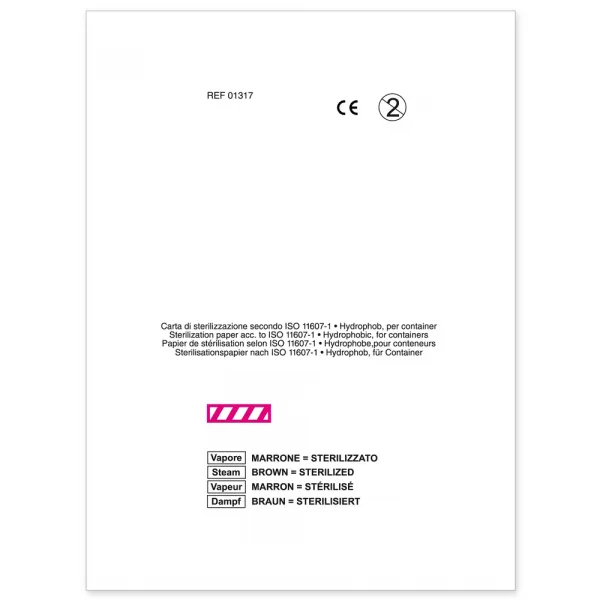 Einmal-Papierfilter, 170 x 230 mm drm. mit Dampfindikator (250 Stck) fr Steril-Container