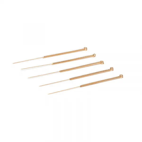 SL-Gold-Akupunkturnadeln  Goldwendelgriff ohne Fhrrohr (100 Stck) 0,20 x 15 mm