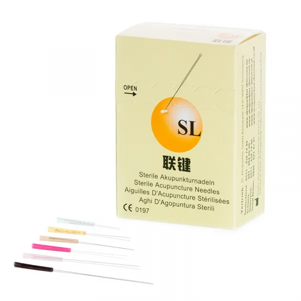 SL-Akupunkturnadeln, Kunststoff-Griff ohne Fhrrohr (100 Stck)  0,25 x 40 mm violett