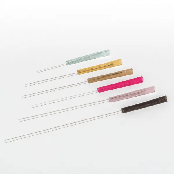 SL-Akupunkturnadeln, Kunststoff-Griff ohne Fhrrohr (100 Stck)  0,30 x 30 mm braun
