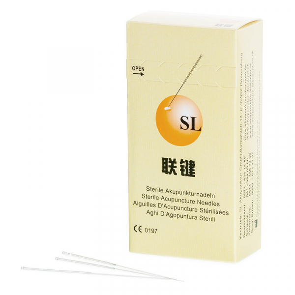 SL-Akupunkturnadeln silikonisiert mit Silbergriff ohne Führrohr (100 Stück) 0,20 x 25 mm