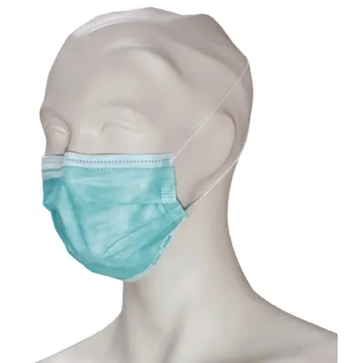 Einmal-Mundschutz mit latexfreien Gummischlaufen, (50 Stck) Grn