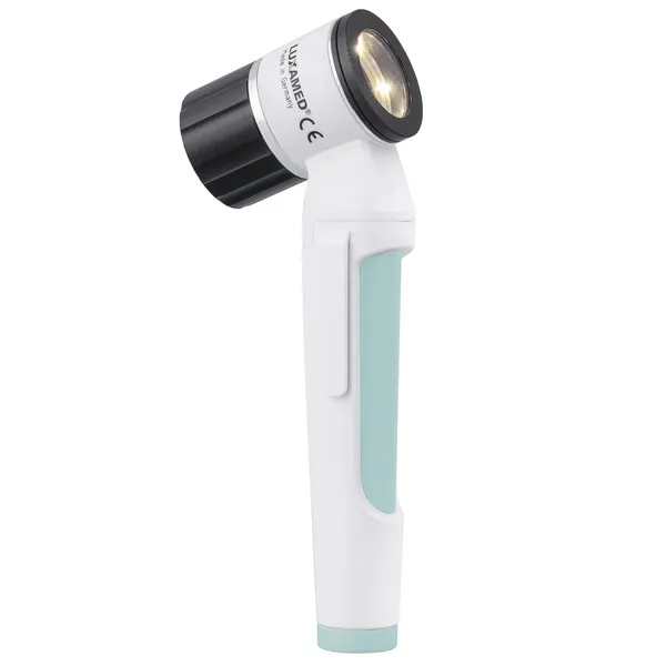 LuxaScope Dermatoskop LED 2,5 V Kontaktscheibe ohne Scala, wei/jadegrn