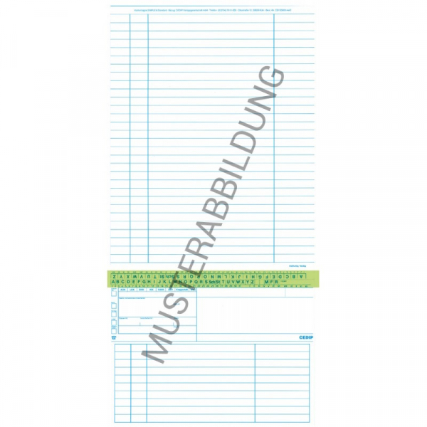 Karteitaschen Simplex, Cedip, Standard (250 Stck) Grn
