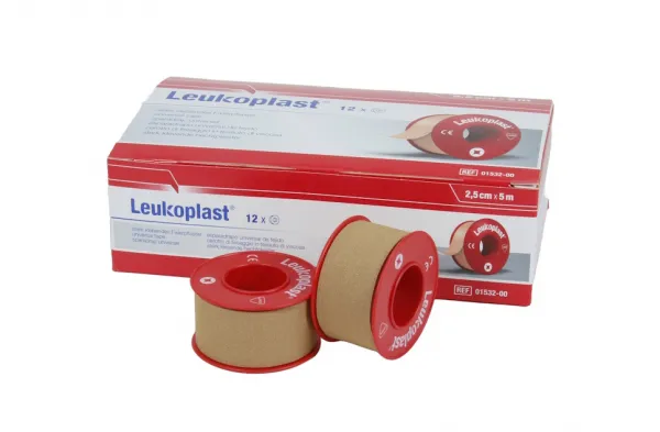 Leukoplast hautfarbenes Rollenpflaster, 2,50 cm x 5,0 mtr. (12 Rl.)