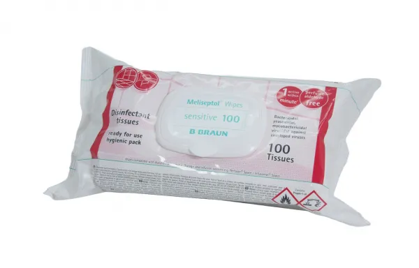 Meliseptol Wipes sensitive 18 x 20 cm Tcher, im 100er Flowpack