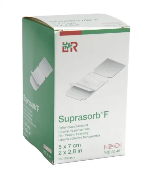 Suprasorb F Folien-Wundverband steril, 5  x 7 cm (100 Stck)