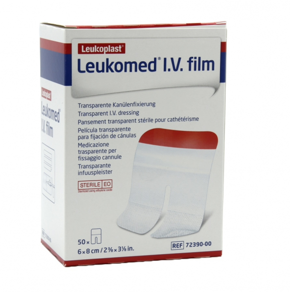 Leukomed I.V. film Braunlenfixierpflaster, 5,8 x 8,0 cm, steril (50 Stck) 