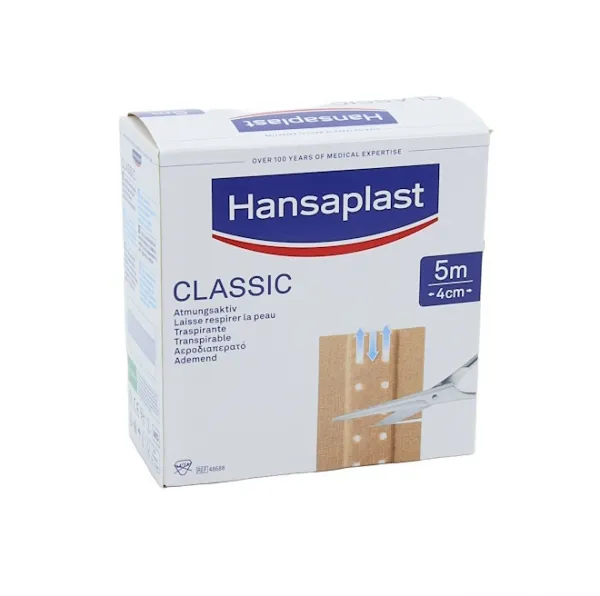 Hansaplast Classic, textiler Wundverband 4,0 cm x 5 mtr.