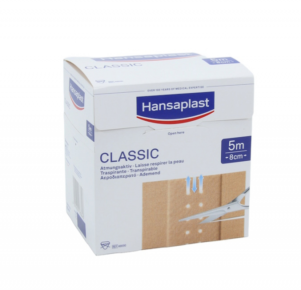 Hansaplast Classic, textiler Wundverband 6,0 cm x 5 mtr.
