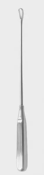 Uteruskrette nach Sims stumpf biegsam, 28 cm Fig. 00
