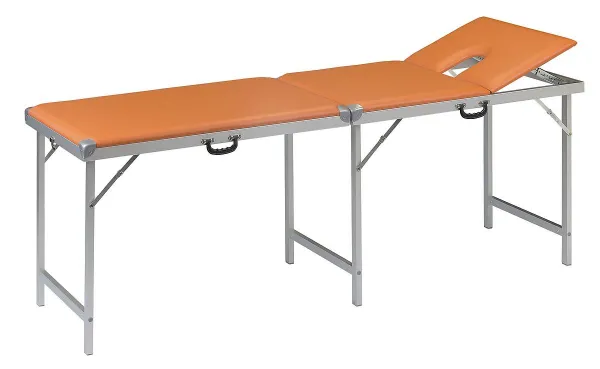 Koffer Massagebank KOBAFLEX, tragbar, 3-teilig, mit Kopfteil und Gesichtsausschnitt 72 cm Hoch-Kaffeebraun