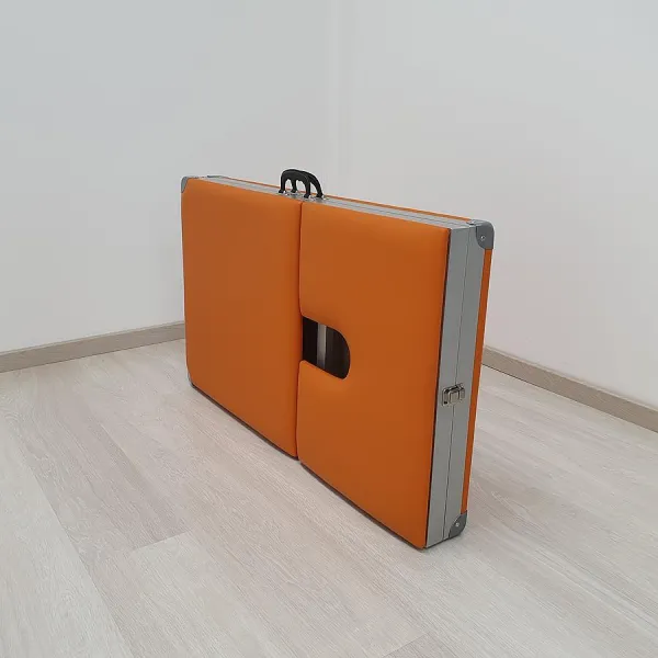 Koffer Massagebank KOBAFLEX, tragbar, 3-teilig, mit Kopfteil und Gesichtsausschnitt 72 cm Hoch-Kaffeebraun