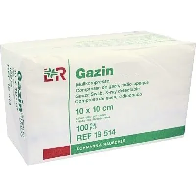 Gazin Mullkompressen 12-fach unsteril (100 Stck) 5,0 x  5,0 cm