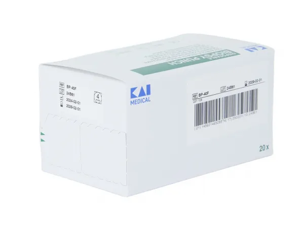 KAI Biopsy Punch (20 Stck) Einmal Hautstanze, 4,0 mm