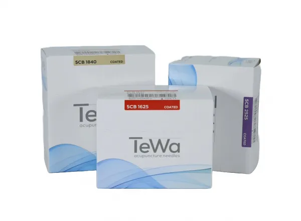 Akupunkturnadeln TeWa 5CB-Typ, CU-Griff o.Fhrrohr (1000 Stck zu 5 Stck geblistert) 0,25 x 50 mm