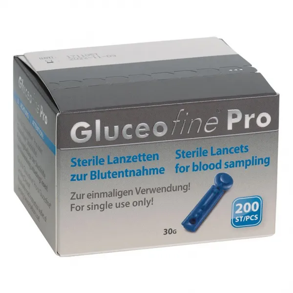 Gluceofine Pro Blutentnahme-Lanzetten (200 Stck)