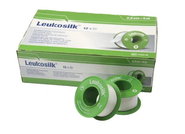 Leukosilk weies Fixier-Rollenpflaster 5,00 cm x 5,0 mtr. (6 Rl.)