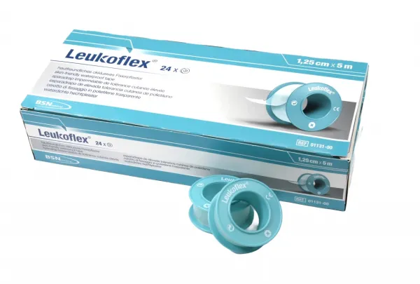 Leukoflex transparentes wasserfestes Rollenpflaster, 5,00 cm x 5,0 mtr. (6 Rl.)