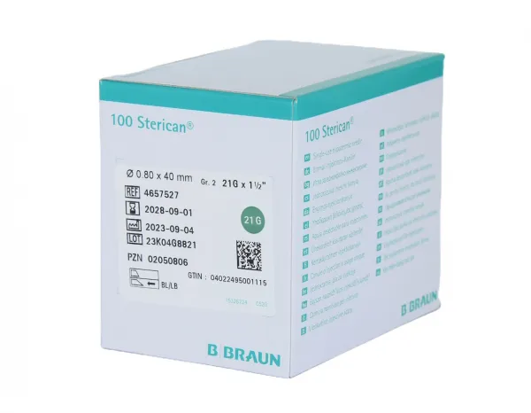 Sterican Standard-Kanlen Nr.2, 0,80 x 40 mm G21 grn (100 Stck)