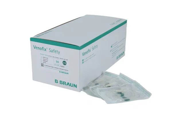 Venofix Safety Venenpunktionsbesteck (50 Stück)  0,80 x 19 mm 21 G, Grün, 30 cm Schlauch