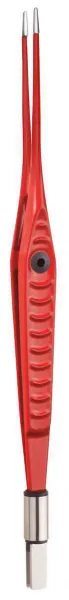 HF-Bipolar-Pinzette, red nonStick, KLS Martin, gerade, spitz, 1,0 mm stumpf 17,0 cm