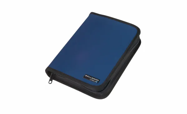 Ampullen-Etui mit Gummischlaufen, Polymousse-Bezug Blau