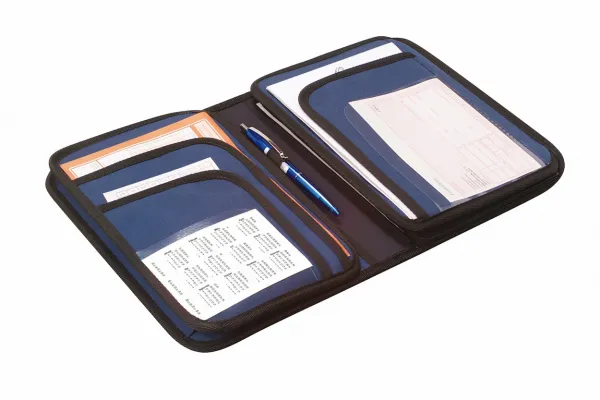 Formularmappe oder Rezeptmappe mit 9 Fächern, für den Hausbesuch, Farbe: blau