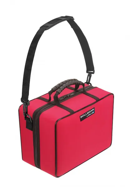Arzt oder Pflegetasche MINI, Polymousse-Gewebe-Bezug  rot