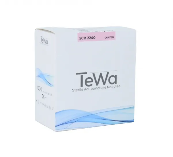 Akupunkturnadeln TeWa 5CB-Typ, CU-Griff o.Fhrrohr (1000 Stck zu 5 Stck geblistert) 0,22 x 40 mm