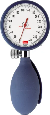 Blutdruckmesser Boso Clinicus II M, 2 Schlauch mit schwarzer Klettenmanschette Blau