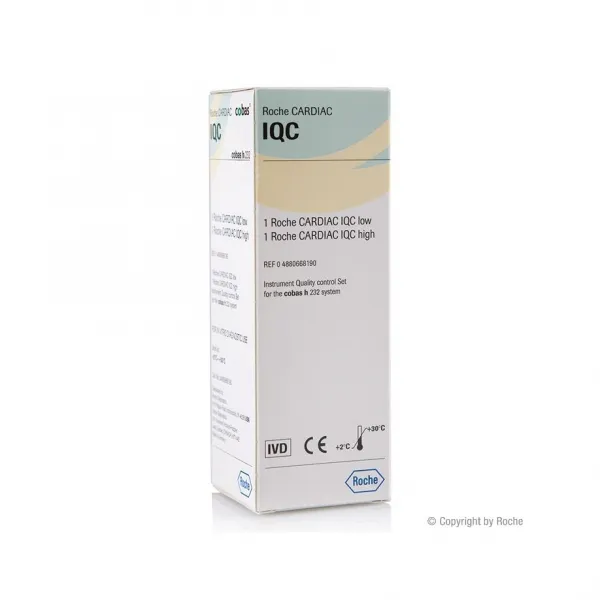 Roche CARDIAC IQC Kontrollsteifen fr das optische System des cobas h 232 POC-Gertes