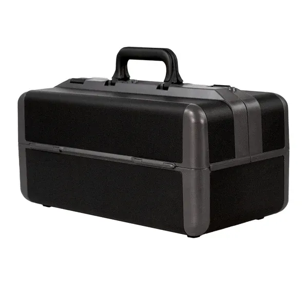 Arztkoffer Drasol IDEAL klein, 44 x B 24 x H 22 cm, Kunstleder-Besatz Schwarz