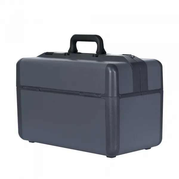 Arztkoffer Drasol IDEAL gro, 44 x 24 x 29 cm Kunstleder-Besatz Grau