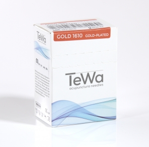 Akupunkturnadeln TeWa Gold, Silbergriff ohne Führrohr (50 Stück) 0,16 x 10 mm