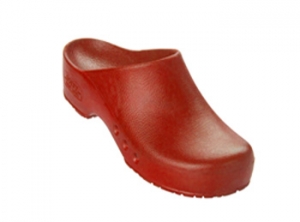 Schürr OP-Schuhe, CHIROCLOGS SPEZIAL, rot, mit Fersenriemen, für Damen und Herren Gr. 35