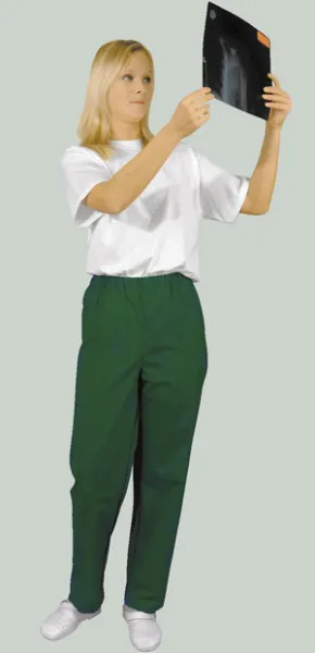 OP-Hose Bochum forstgrn, 100 % Baumwolle rundum Gummizug im Bund, Damen und Herrengre 0/XS
