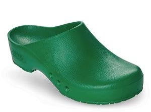 Schürr OP-Schuhe, CHIROCLOGS SPEZIAL, grün, mit Fersenriemen, für Damen und Herren Gr. 38