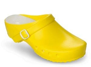 Schürr OP-Schuhe, CHIROCLOGS Classic, gelb, Wechseleinlage, mit Fersenriemen, für Damen und Herren Gr. 45