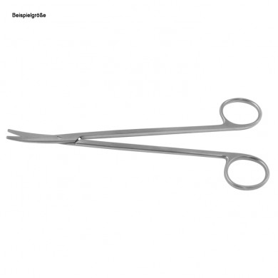 Prparierschere n.Metzenbaum, gebogen, st/st, 18,0 cm, fr Linkshnder