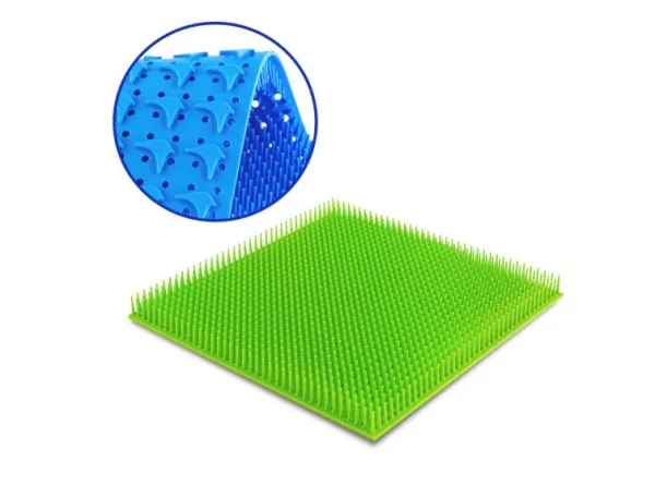 Silikon-Noppenmatte gelocht, fr Steril Container 500 x 230 mm Grn
