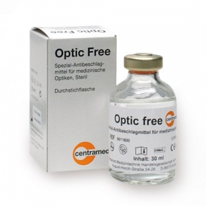 Optic free, steril, 30 ml Durchstichflasche, Antibeschlagmittel für Optiken, alternativ zu Ultrastop